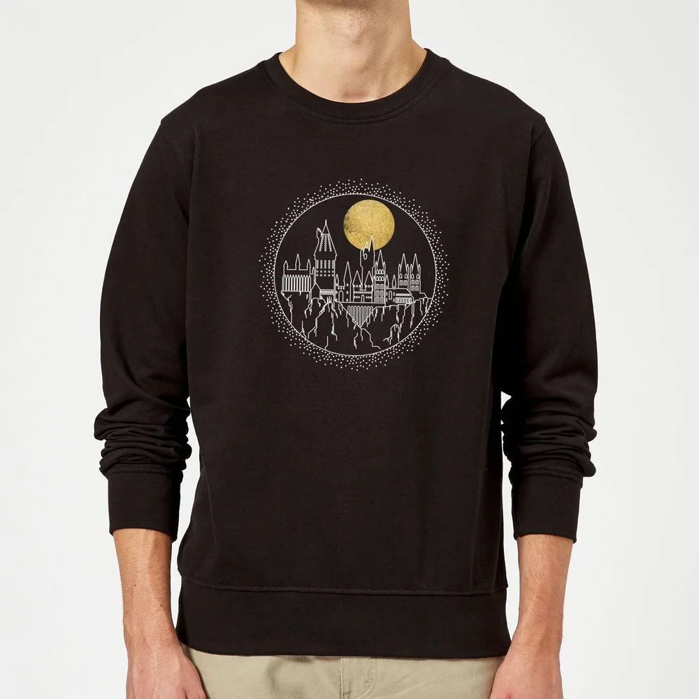 Harry Potter Hogwarts Castle Moon Sweatshirt - Black - S Bild 1