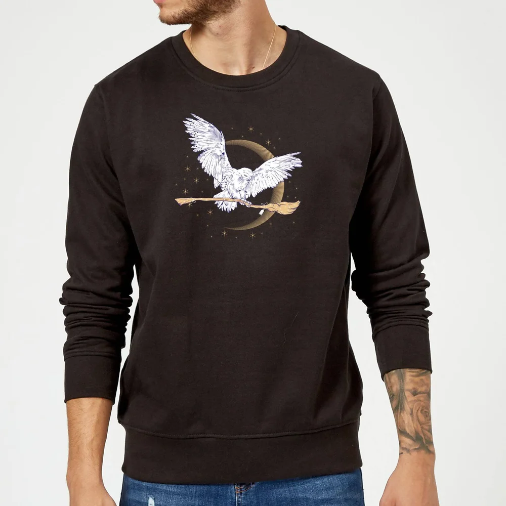 Harry Potter Hedwig Broom Sweatshirt - Black - S Bild 1