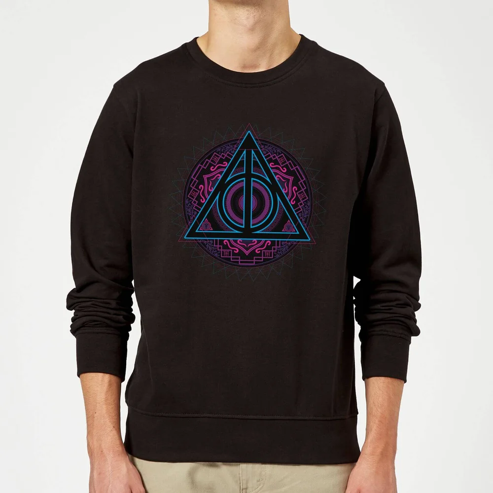 Harry Potter Deathly Hallows Neon Sweatshirt - Black - S Bild 1