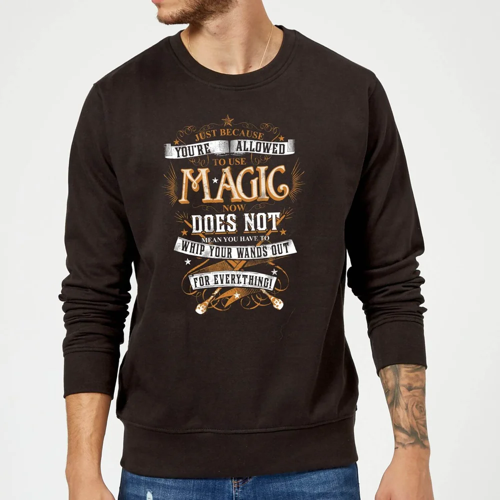Harry Potter Whip Your Wands Out Sweatshirt - Black - S Bild 1