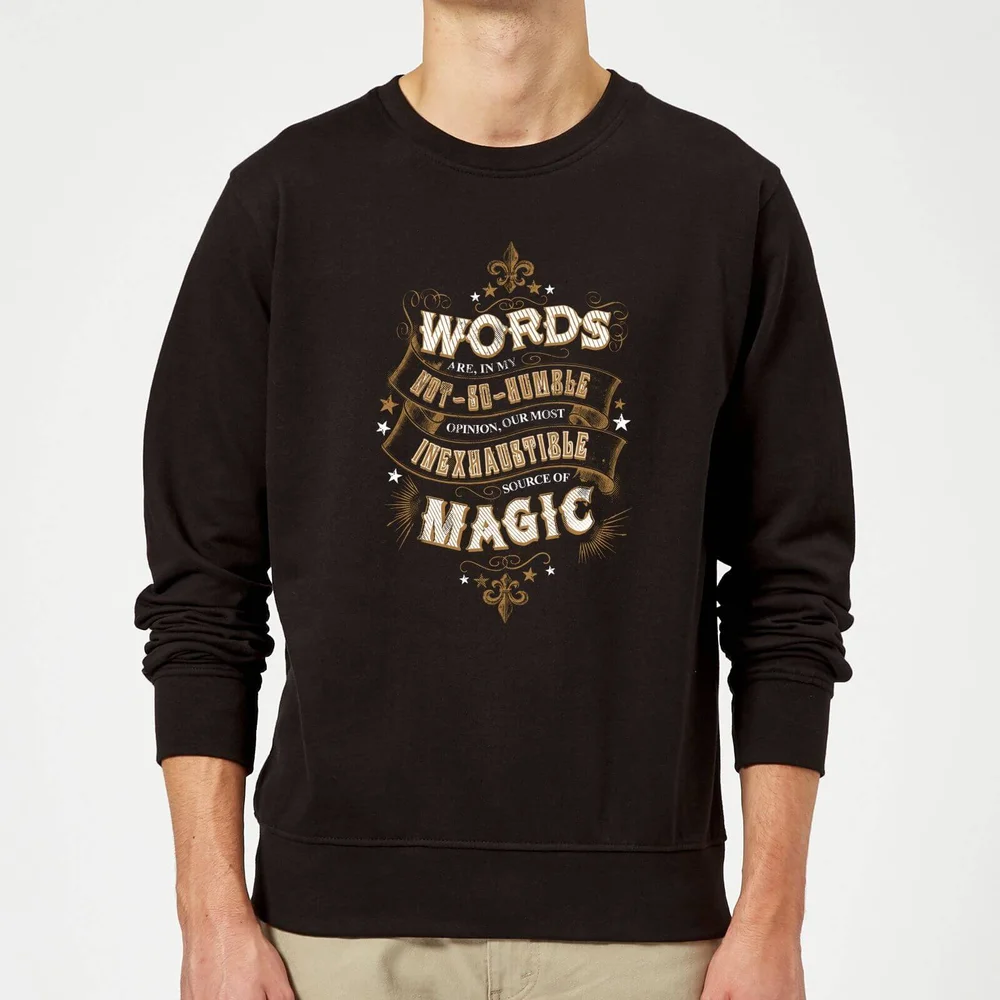 Harry Potter Words Are, In My Not So Humble Opinion Sweatshirt - Black - S Bild 1