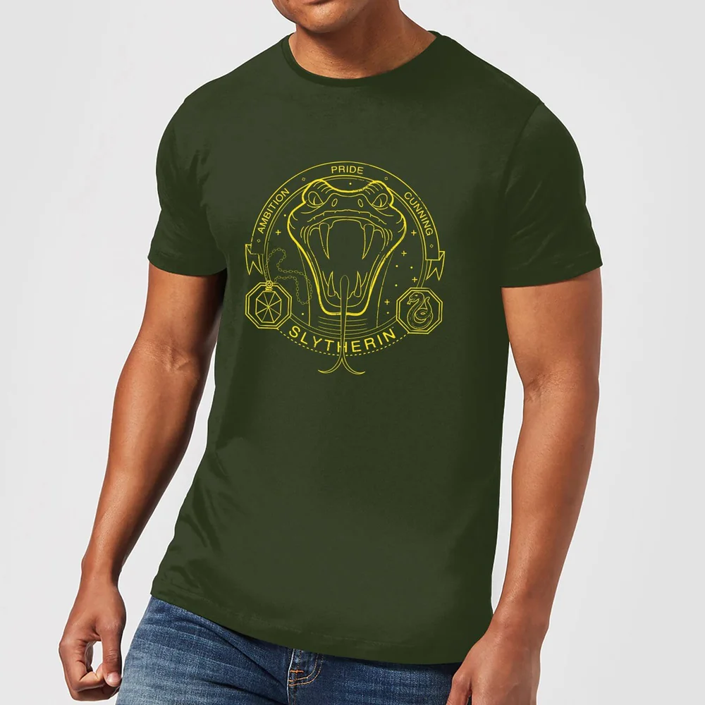Harry Potter Slytherin Snake Badge Men's T-Shirt - Forest Green - S Bild 1