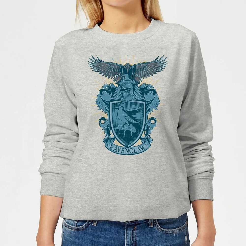 Harry Potter Ravenclaw Drawn Crest Women's Sweatshirt - Grey - 3XL Bild 1