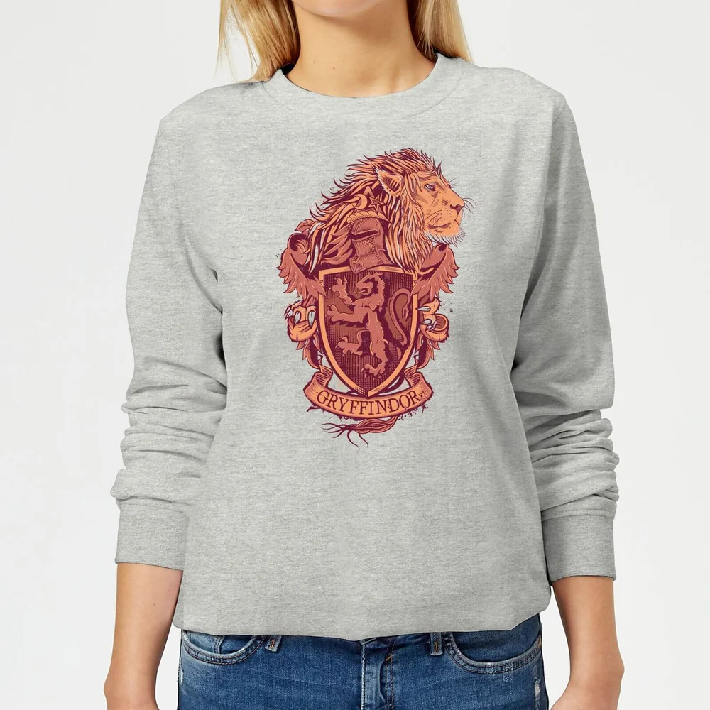 Harry Potter Gryffindor Drawn Crest Women's Sweatshirt - Grey - 3XL Bild 1