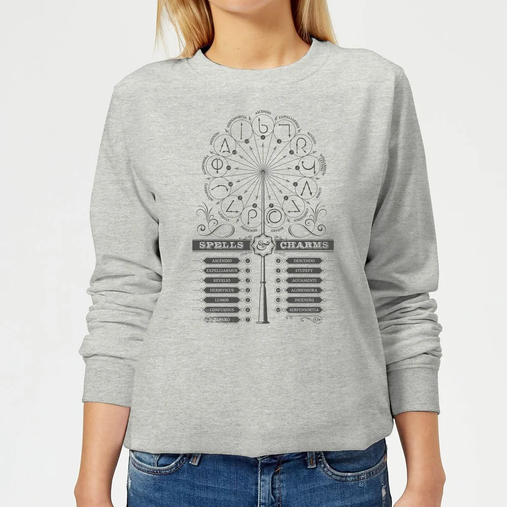 Harry Potter Spells Charms Women's Sweatshirt - Grey - 3XL Bild 1