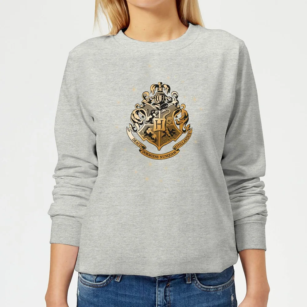 Harry Potter Star Hogwarts Gold Crest Women's Sweatshirt - Grey - 3XL Bild 1