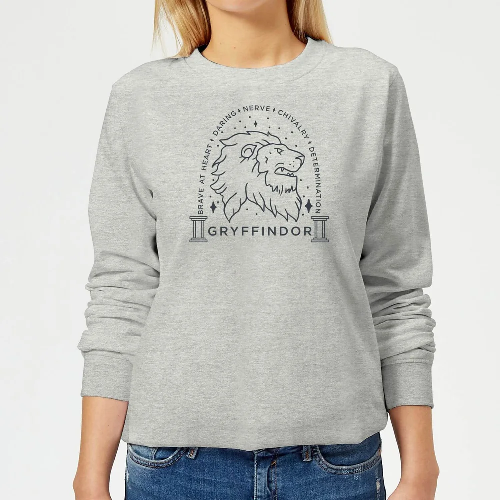 Harry Potter Gryffindor Linework Women's Sweatshirt - Grey - 3XL - Grau Bild 1