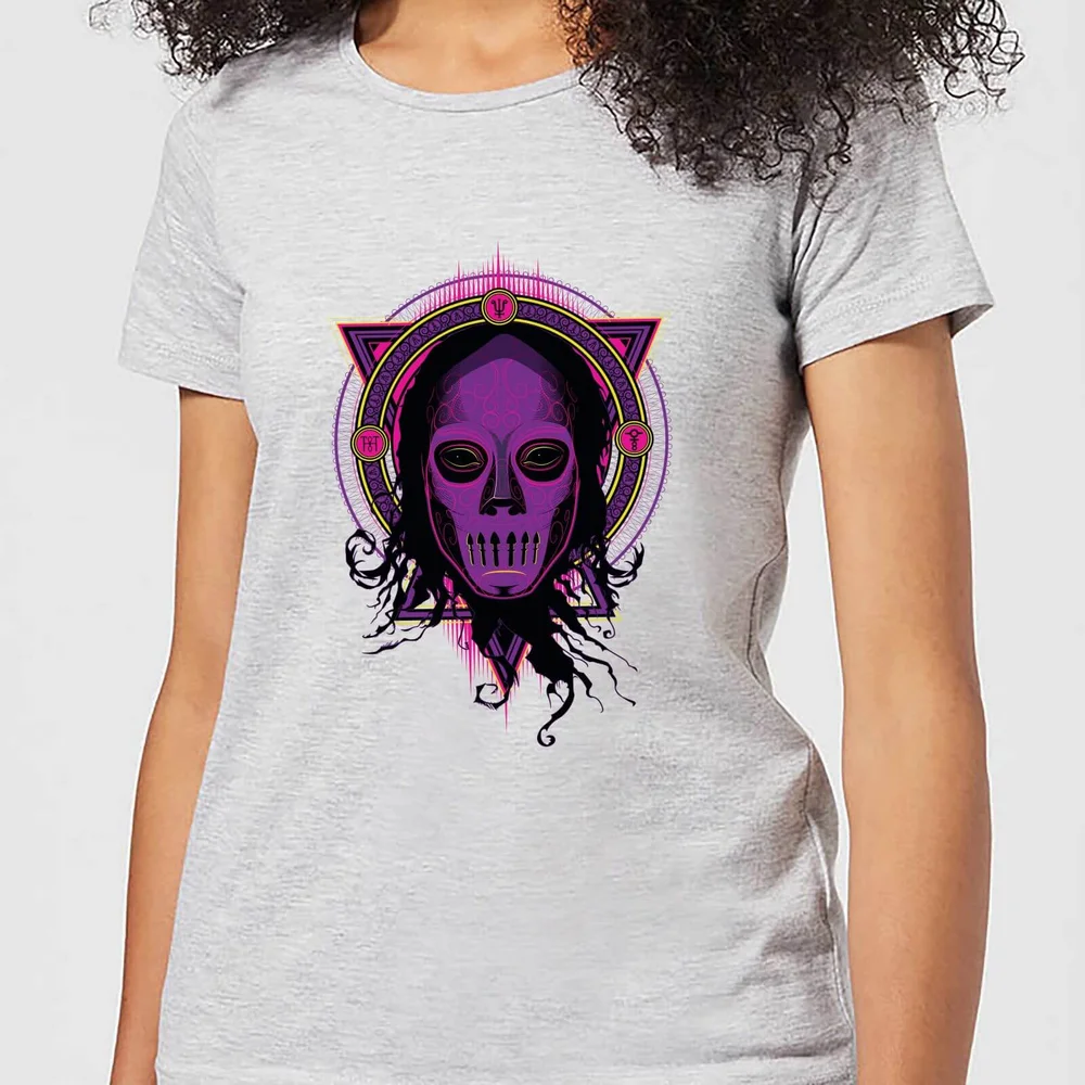 Harry Potter Death Mask 2 Neon Women's T-Shirt - Grey - XS Bild 1