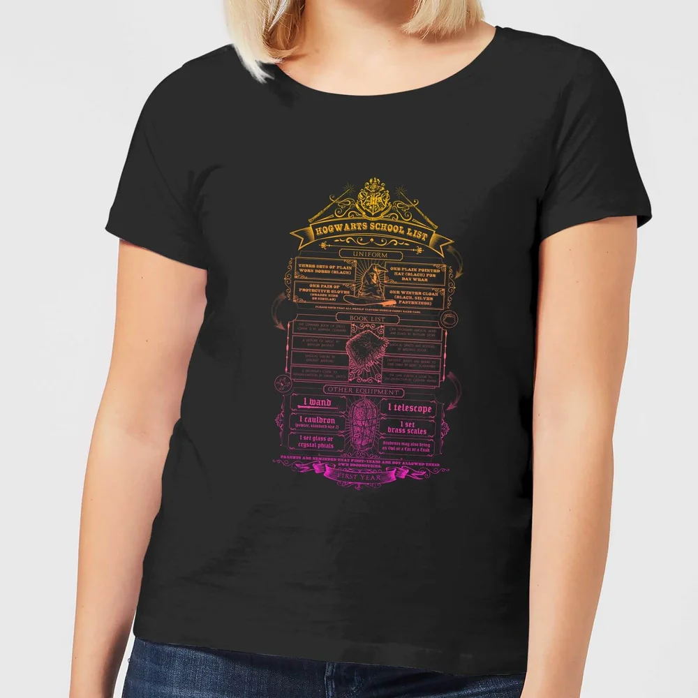 Harry Potter School List Women's T-Shirt - Black - S Bild 1