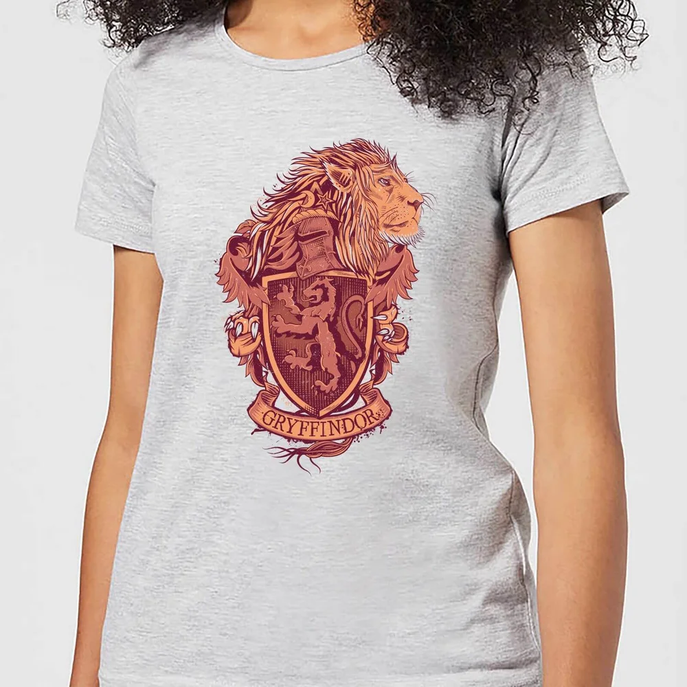 Harry Potter Gryffindor Drawn Crest Women's T-Shirt - Grey - XS Bild 1