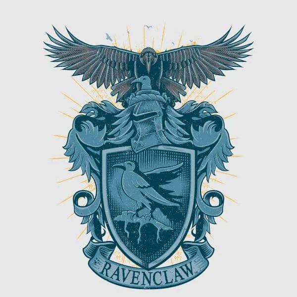 Harry Potter Ravenclaw Drawn Crest Women's T-Shirt - Grey