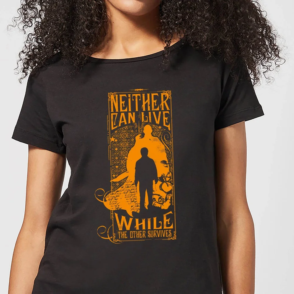 Harry Potter Neither Can Live Women's T-Shirt - Black - S Bild 1