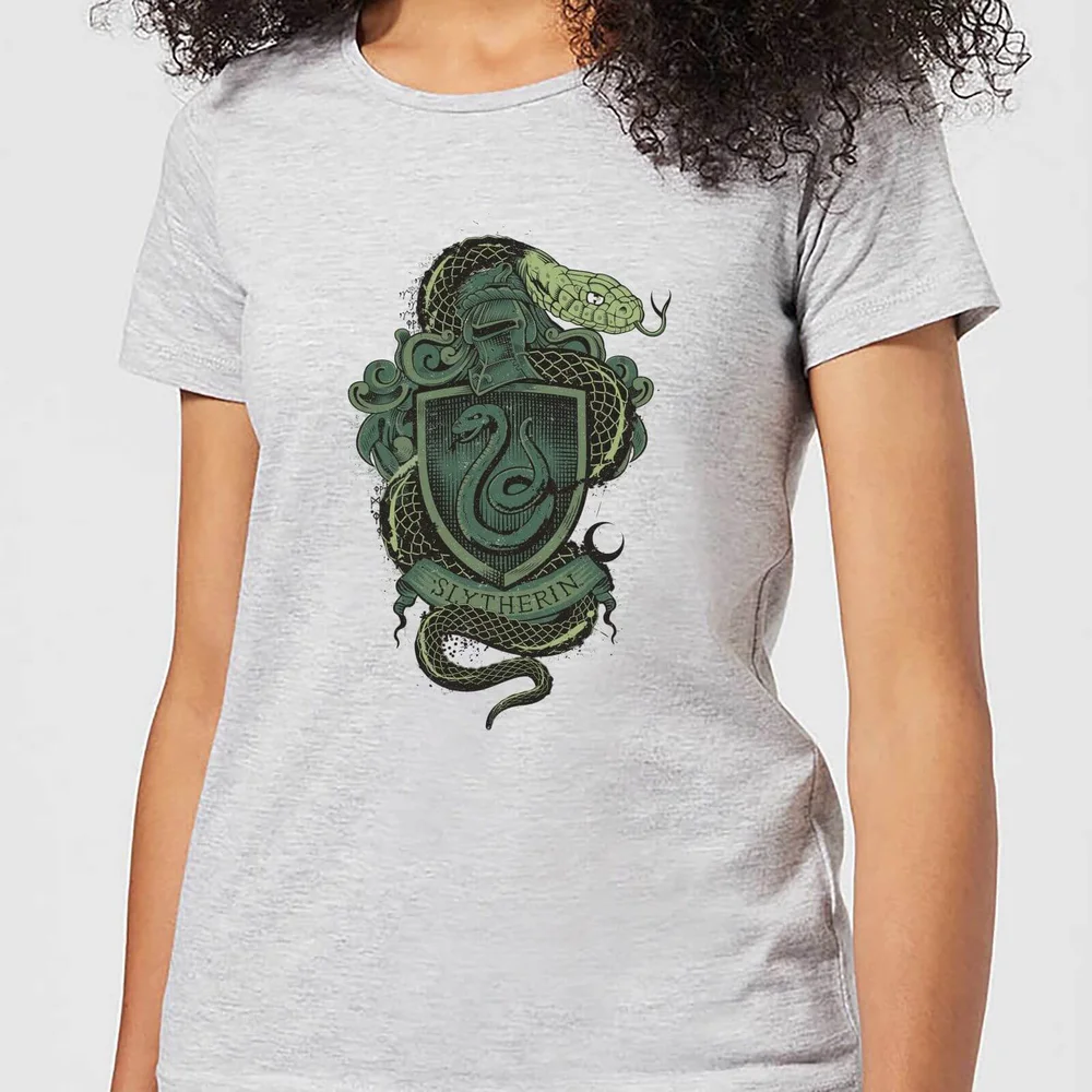 Harry Potter Slytherin Drawn Crest Women's T-Shirt - Grey - XS Bild 1