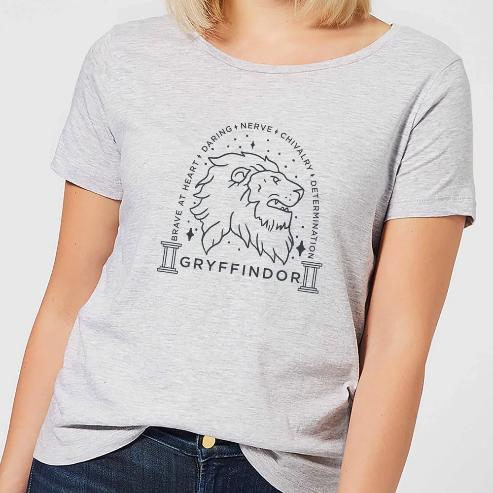 Harry Potter Gryffindor Linework Women's T-Shirt - Grey - XS Bild 1