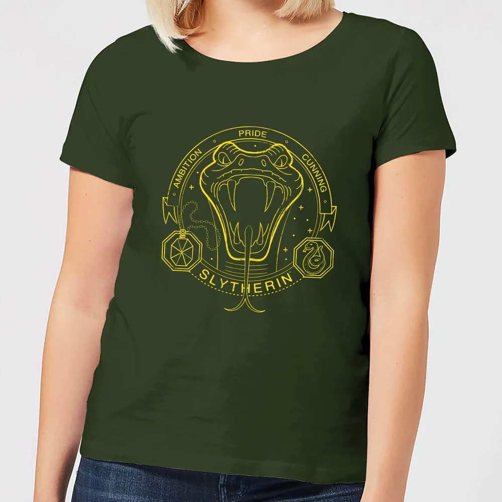 Harry Potter Slytherin Snake Badge Women's T-Shirt - Forest Green - S Bild 1