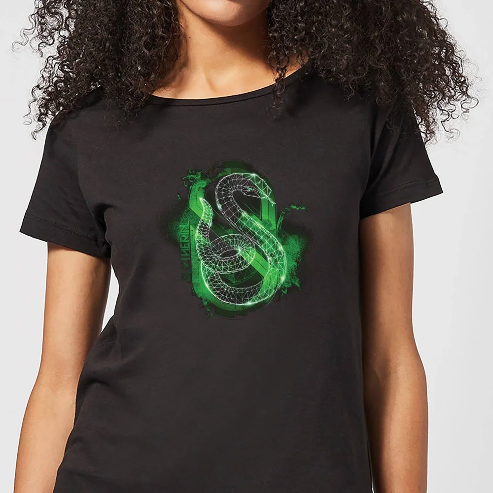 Harry Potter Slytherin Geometric Women's T-Shirt - Black - S Bild 1