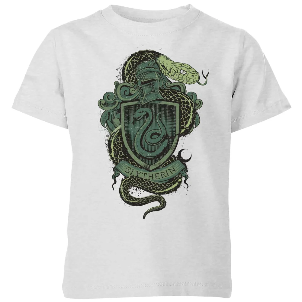 Harry Potter Slytherin Drawn Crest Kids' T-Shirt - Grey - 3-4 Jahre Bild 1