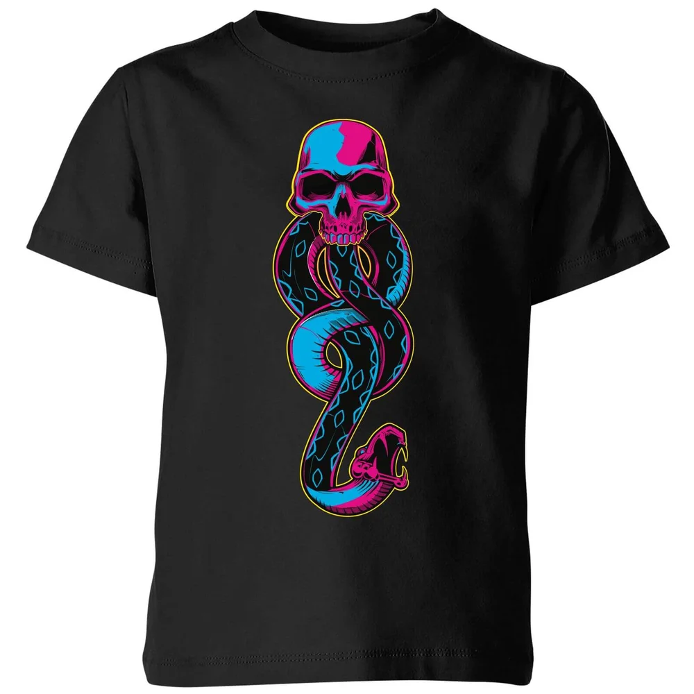 Harry Potter Dark Mark Neon Kids' T-Shirt - Black - 3-4 Jahre Bild 1