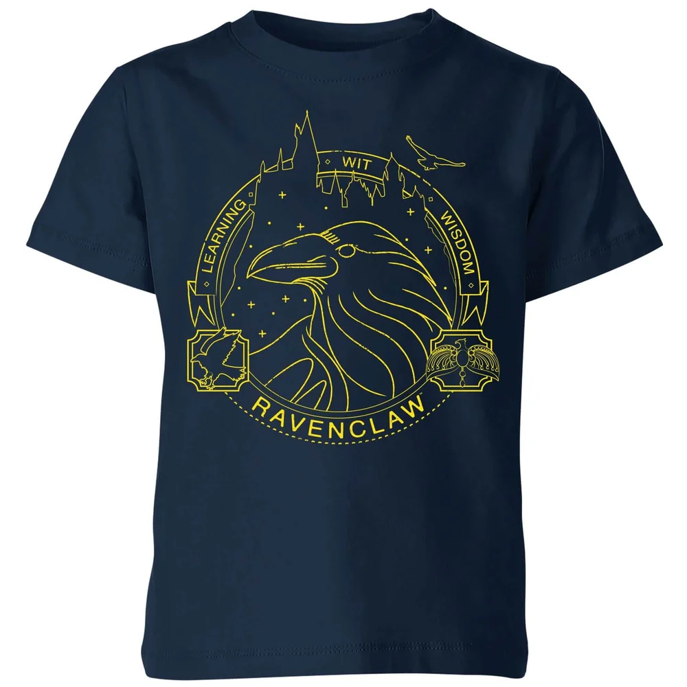 Harry Potter Ravenclaw Raven Badge Kids' T-Shirt - Navy - 3-4 Jahre Bild 1