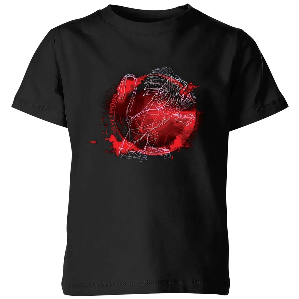 Harry Potter Gryffindor Geometric Kids' T-Shirt - Black - 3-4 Jahre Bild 1