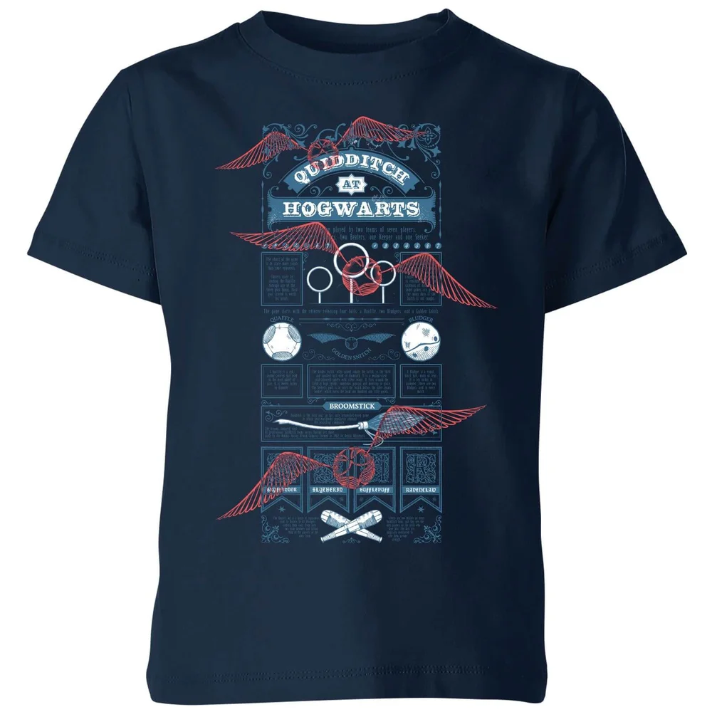 Harry Potter Quidditch At Hogwarts Kids' T-Shirt - Navy - 3-4 Jahre Bild 1