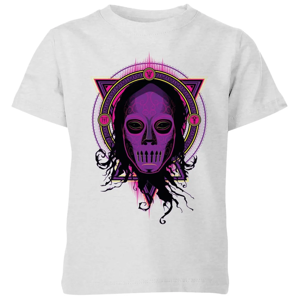 Harry Potter Death Mask 2 Neon Kids' T-Shirt - Grey - 3-4 Jahre Bild 1