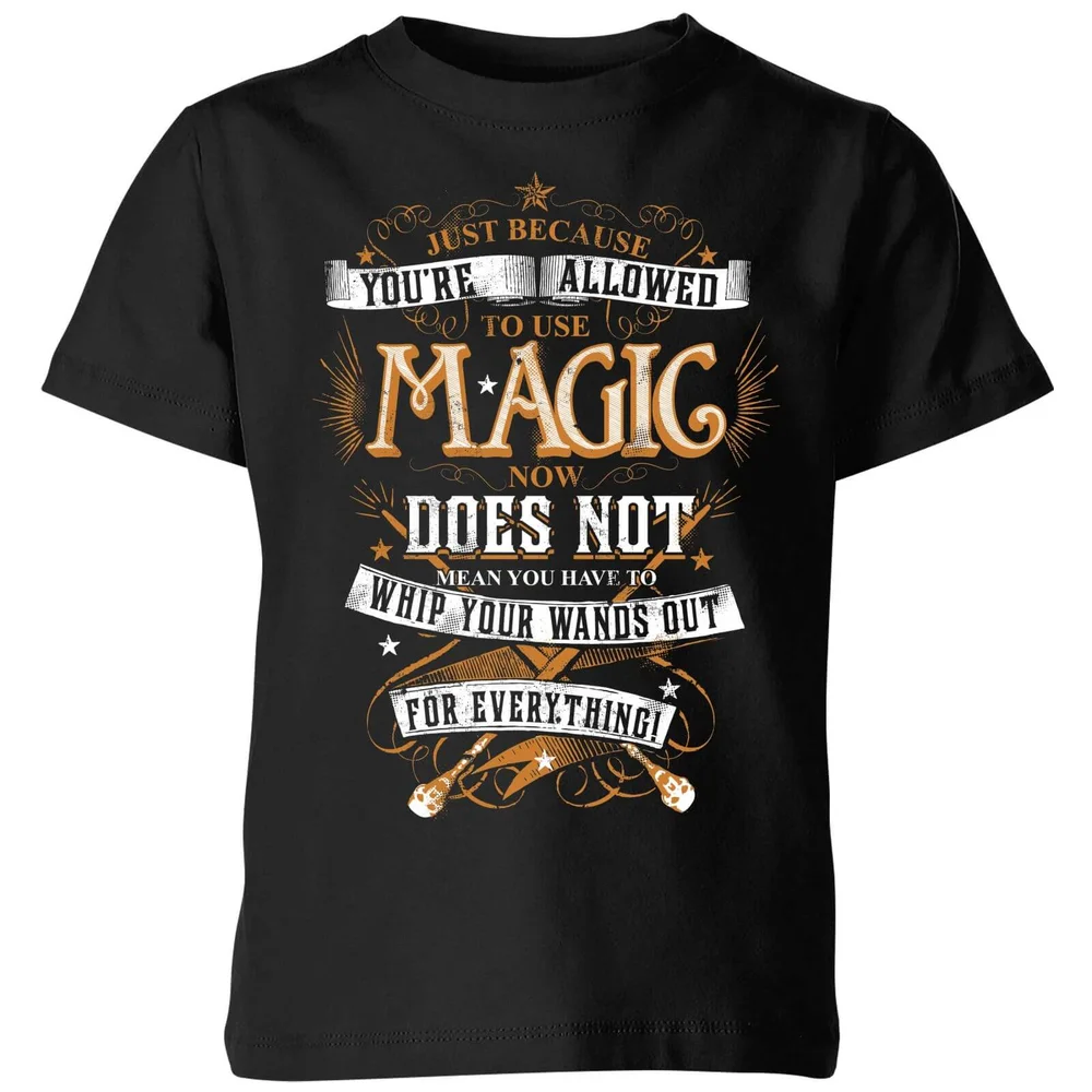 Harry Potter Whip Your Wands Out Kids' T-Shirt - Black - 3-4 Jahre Bild 1
