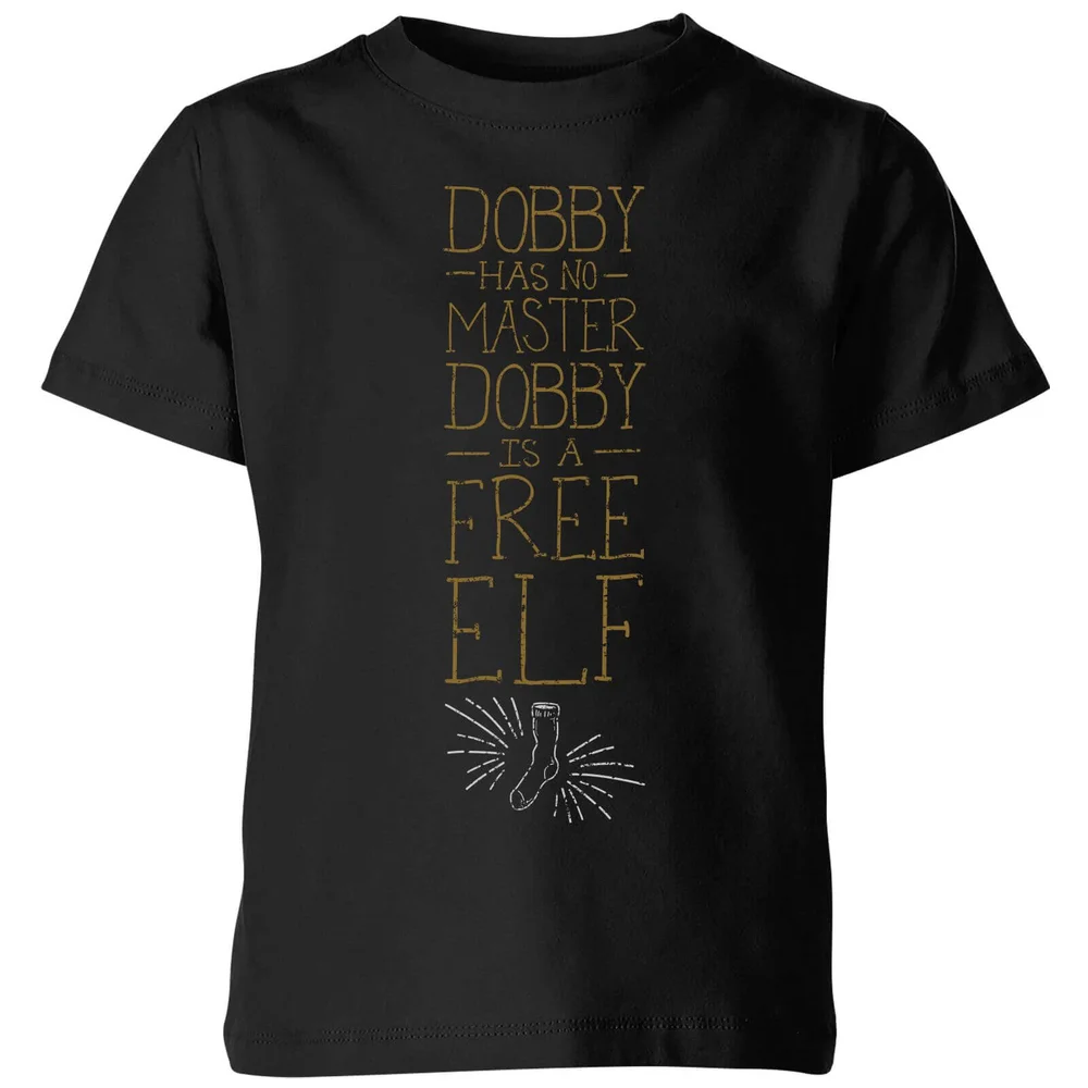 Harry Potter Dobby Is A Free Elf Kids' T-Shirt - Black - 3-4 Jahre Bild 1
