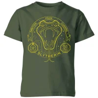 Harry Potter Slytherin Snake Badge Kids' T-Shirt - Forest Green