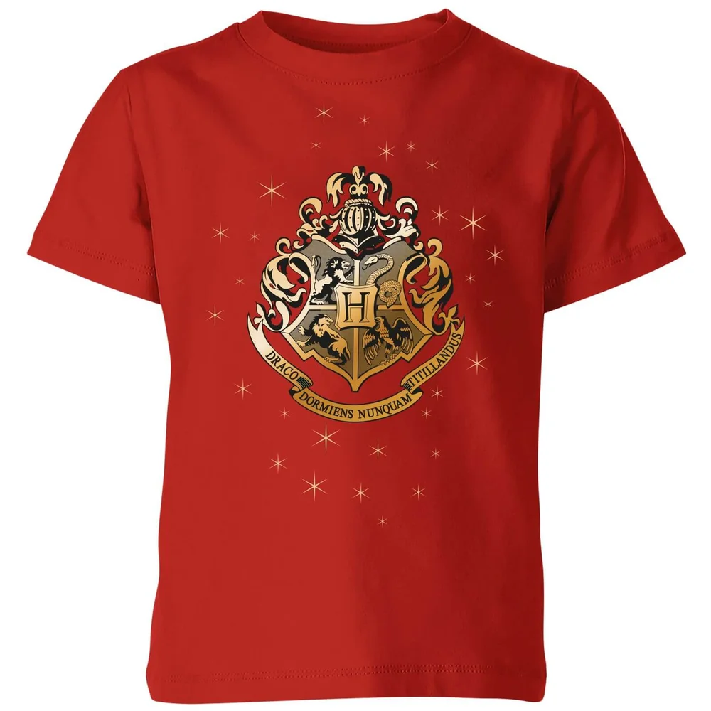 Harry Potter Star Hogwarts Gold Crest Kids' T-Shirt - Red - 3-4 Jahre Bild 1