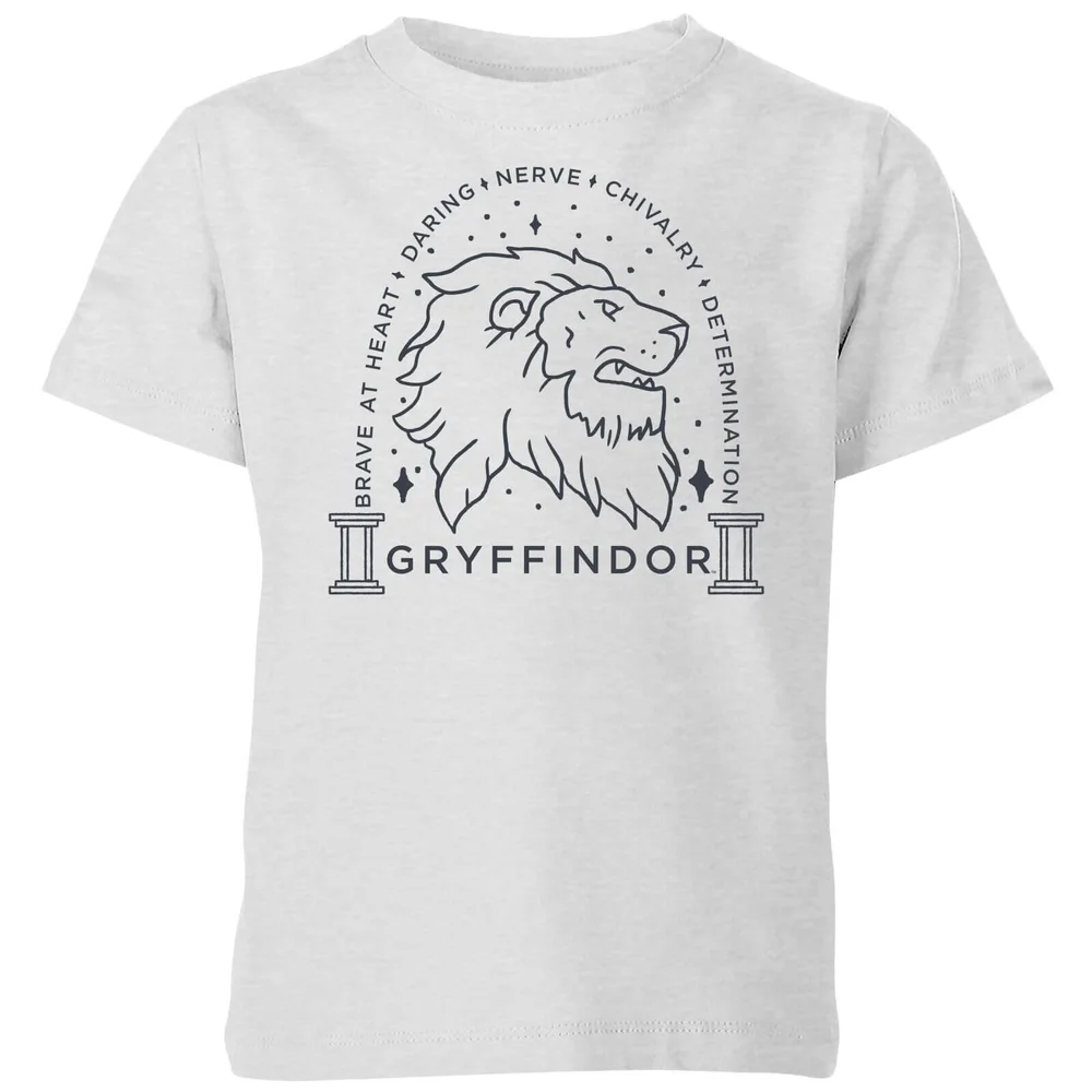 Harry Potter Gryffindor Linework Kids' T-Shirt - Grey - 3-4 Jahre Bild 1
