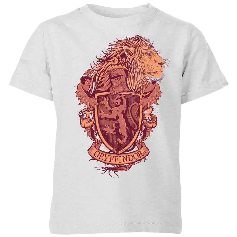 Harry Potter Gryffindor Drawn Crest Kids' T-Shirt - Grey - 3-4 Jahre Bild 1