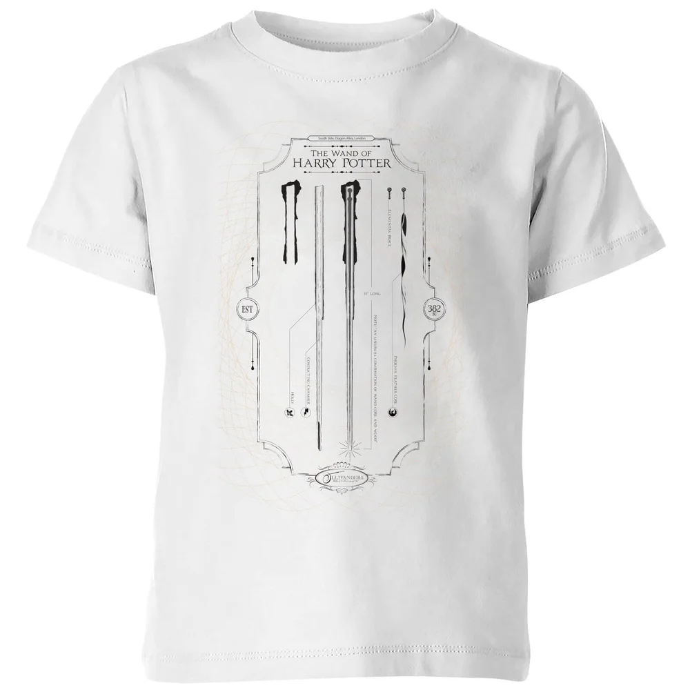 Harry Potter Wand Of Harry Potter Kids' T-Shirt - White - 3-4 Jahre Bild 1