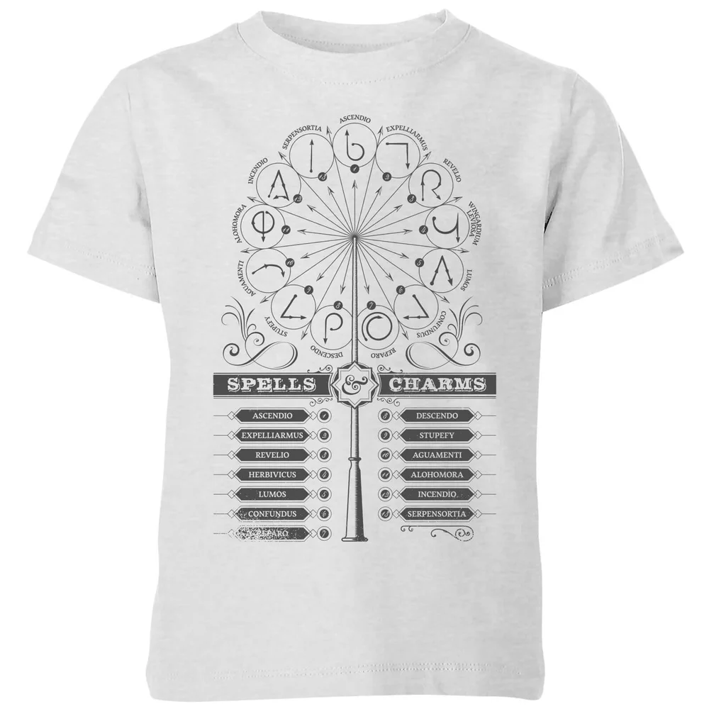 Harry Potter Spells Charms Kids' T-Shirt - Grey - 3-4 Jahre Bild 1