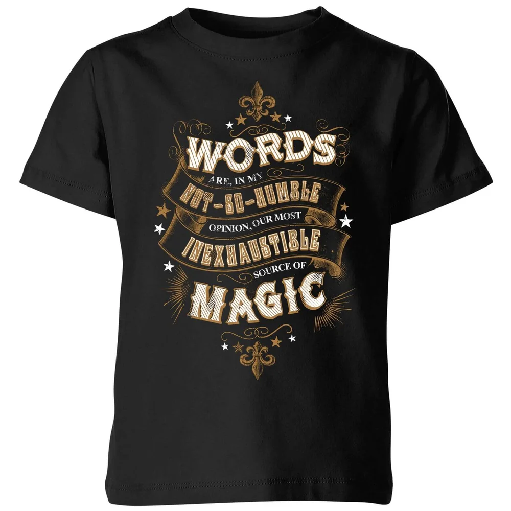 Harry Potter Words Are, In My Not So Humble Opinion Kids' T-Shirt - Black - 3-4 Jahre Bild 1