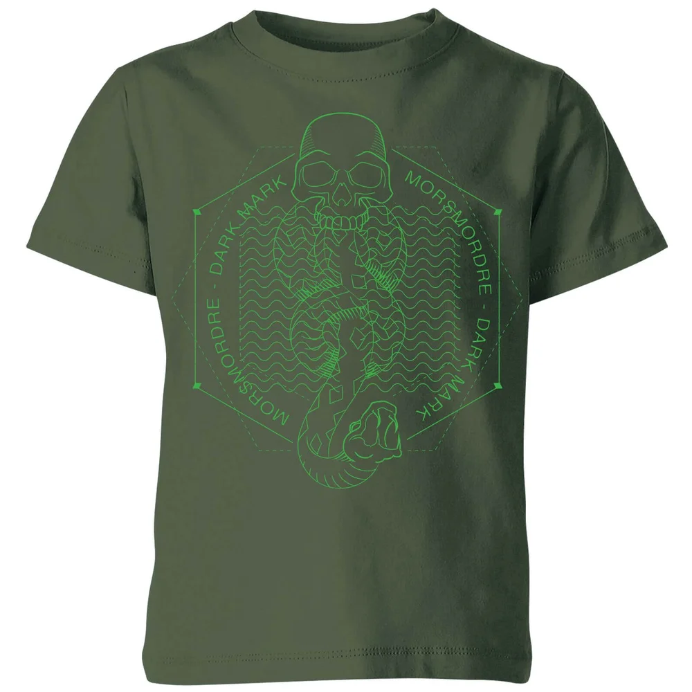 Harry Potter Morsmordre Dark Mark Kids' T-Shirt - Forest Green - 3-4 Jahre Bild 1
