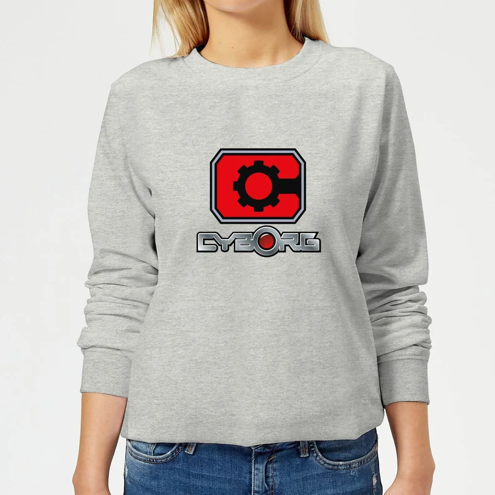 Justice League Cyborg Logo Women's Sweatshirt - Grey - 3XL - Grau Bild 1