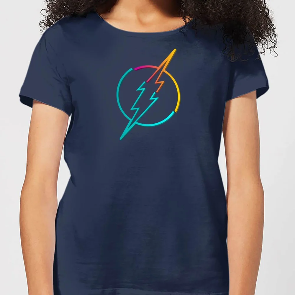Justice League Neon Flash Women's T-Shirt - Navy - S Bild 1