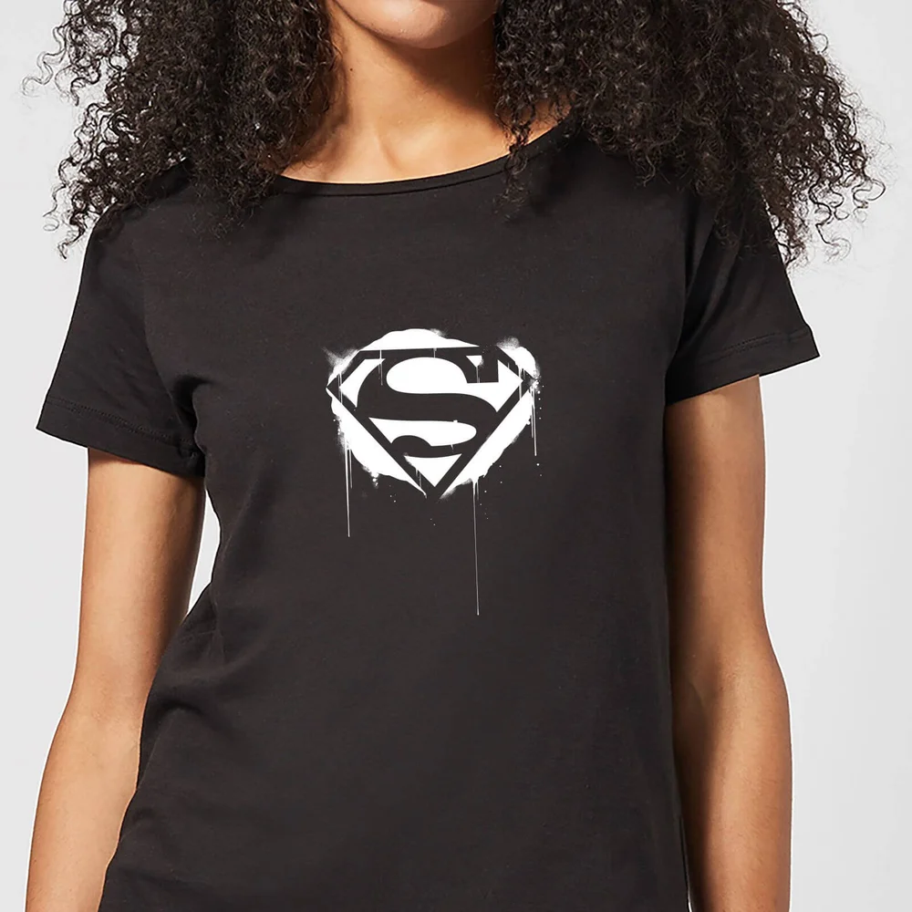 Justice League Graffiti Superman Women's T-Shirt - Black - S Bild 1
