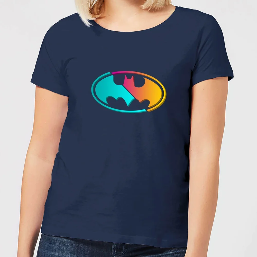 Justice League Neon Batman Women's T-Shirt - Navy - S Bild 1