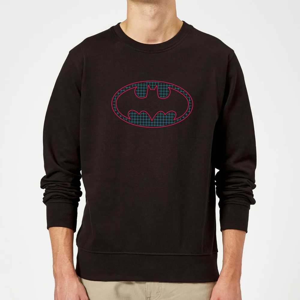 Justice League Batman Retro Grid Logo Sweatshirt - Black - S Bild 1