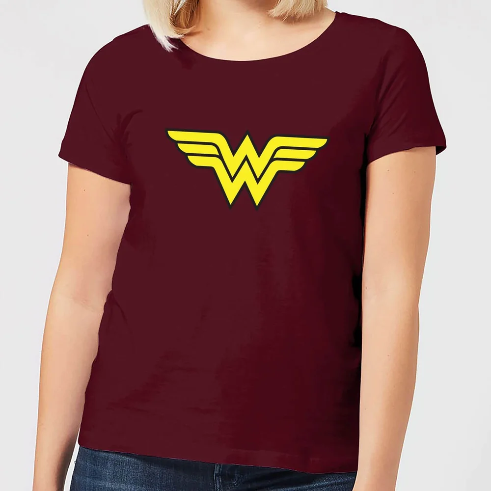 Justice League Wonder Woman Logo Women's T-Shirt - Burgundy - M Bild 1