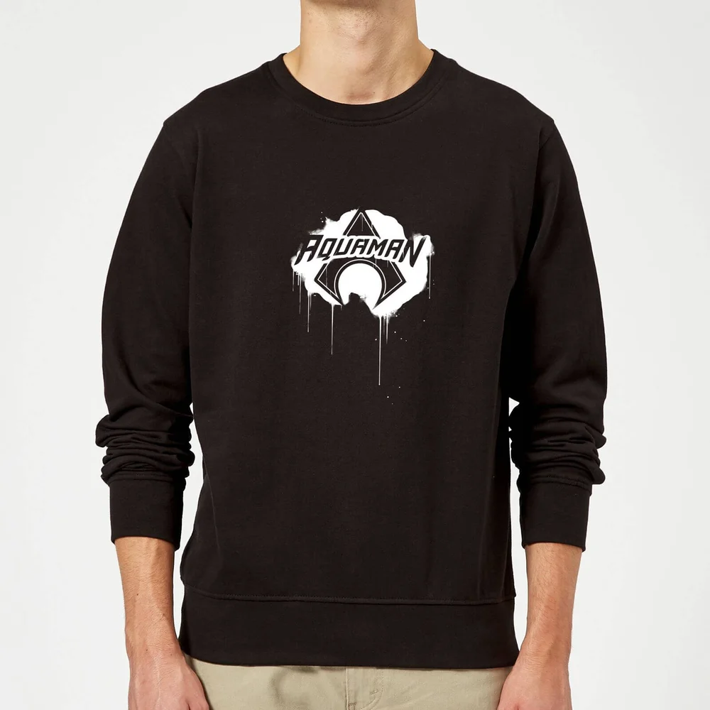 Justice League Graffiti Aquaman Sweatshirt - Black - S Bild 1