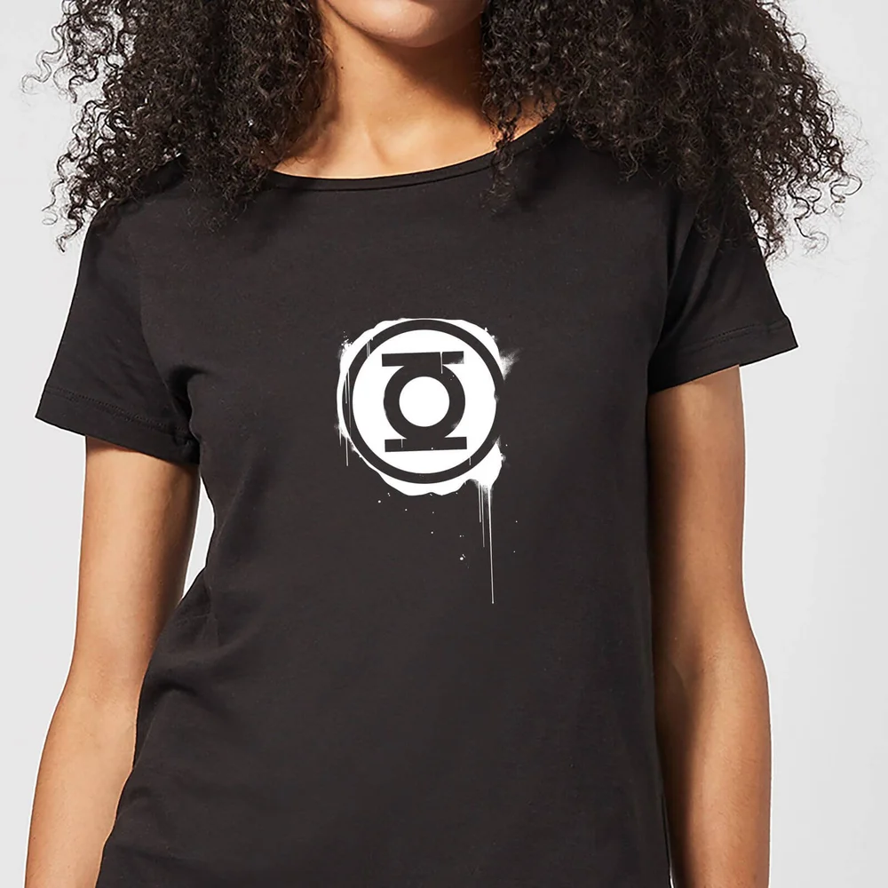 Justice League Graffiti Green Lantern Women's T-Shirt - Black - S Bild 1