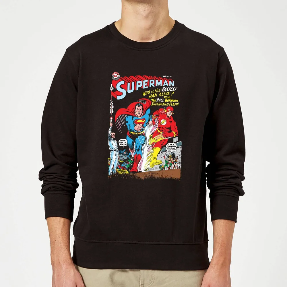 Justice League Who Is The Fastest Man Alive Cover Sweatshirt - Black - S Bild 1
