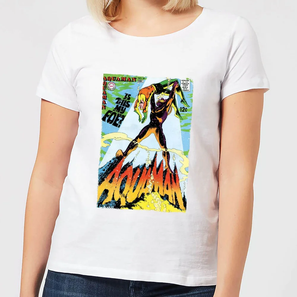 Justice League Aquaman Cover Women's T-Shirt - White - S Bild 1