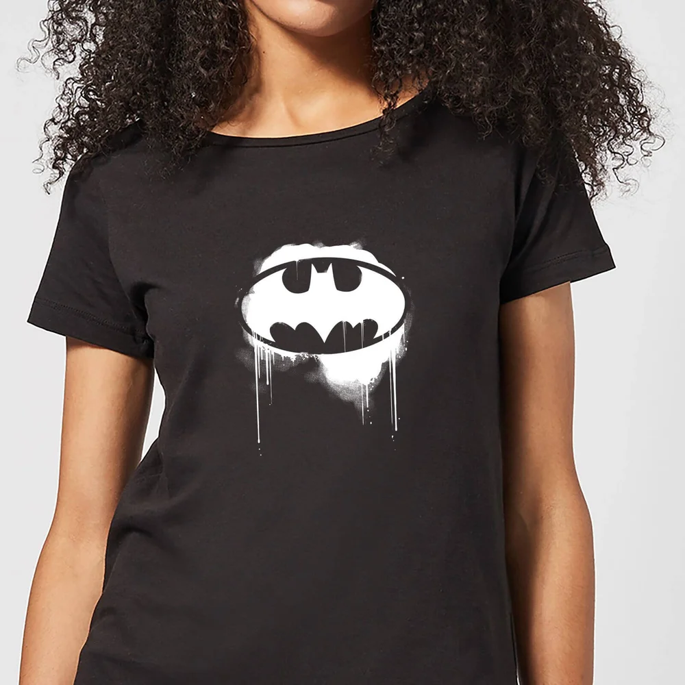 Justice League Graffiti Batman Women's T-Shirt - Black - S Bild 1