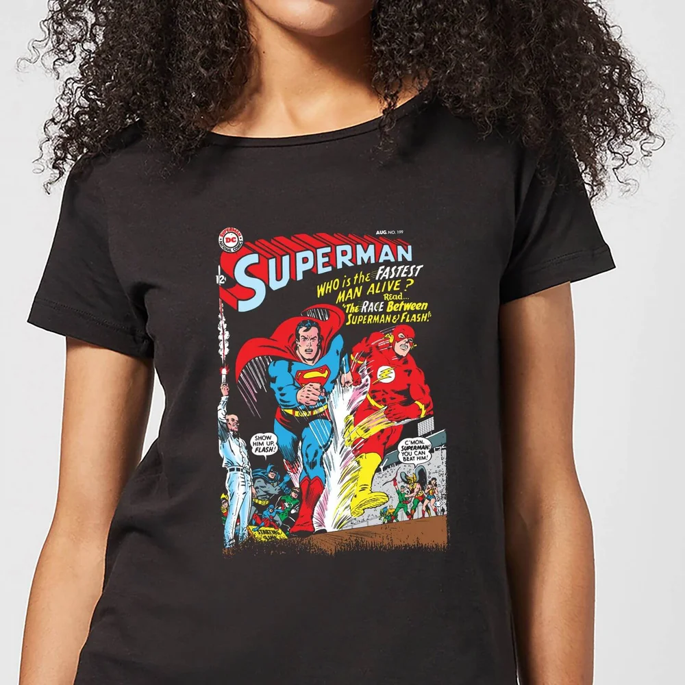 Justice League Who Is The Fastest Man Alive Cover Women's T-Shirt - Black - S Bild 1
