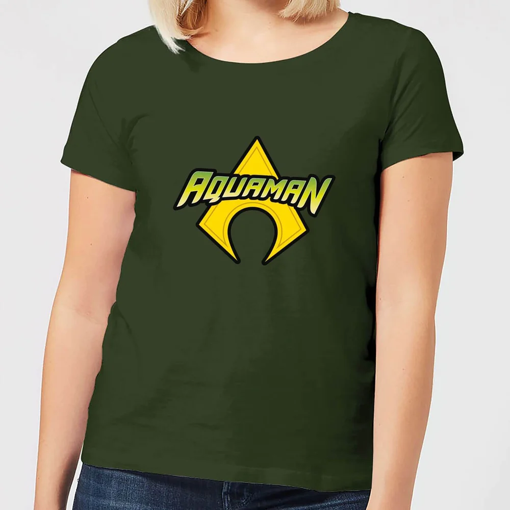 Justice League Aquaman Logo Women's T-Shirt - Forest Green - S Bild 1