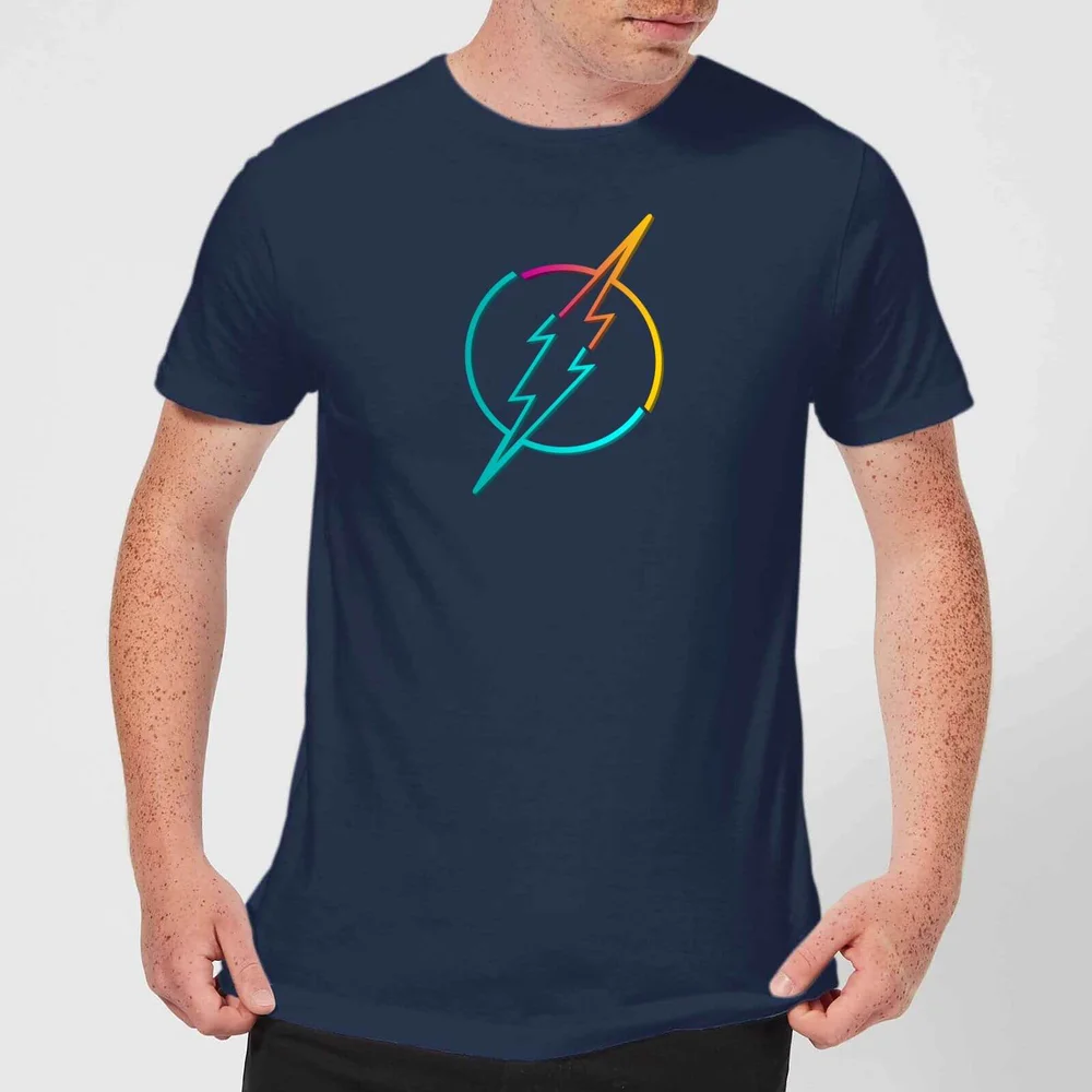 Justice League Neon Flash Men's T-Shirt - Navy - S Bild 1